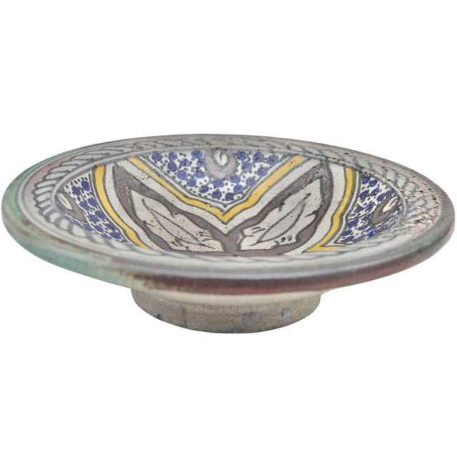 Ceramic Early 20th Century Handmade Afro-Moresque Colorful Ceramic Decorative Bowl For Sale - Image 7 of 10