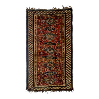 Antique Caucasian Kuba Rug 3'9" X 6’7” For Sale