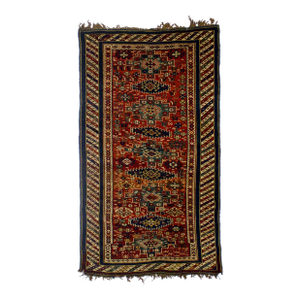 Antique Caucasian Kuba Rug 3'9" X 6’7”
