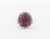 Purple Gemstone, Diamond, and 10k White Gold Cocktail Ring For Sale - Image 4 of 8