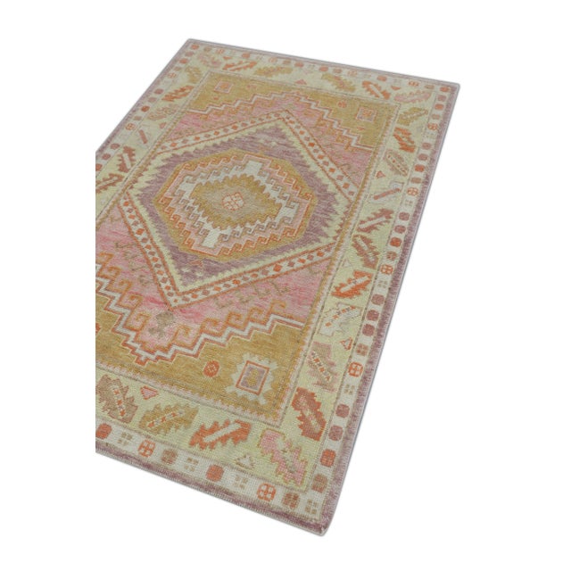 Early 21st Century Modern Turkish Oushak Rug 4'1" x 6' For Sale - Image 5 of 7