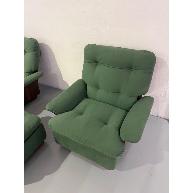 Armchairs and Poufs from Cinova, 1960s, Set of 3 For Sale - Image 4 of 9