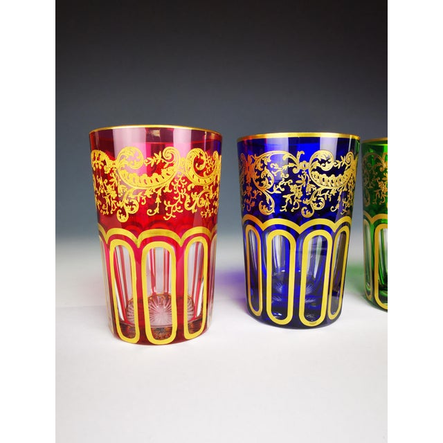 Early 21st Century Rabat 5 Tea Cups by Saint Louis for Befos, Set of 5 For Sale - Image 5 of 7