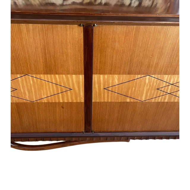 Italian Mid-Century Inlaid Six-Door Sideboard. 1960's. For Sale In Los Angeles - Image 6 of 16