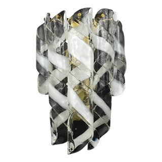 Vintage Murano Wall Lamp Torciglioni by Avmazzega, Italy, 1970s For Sale