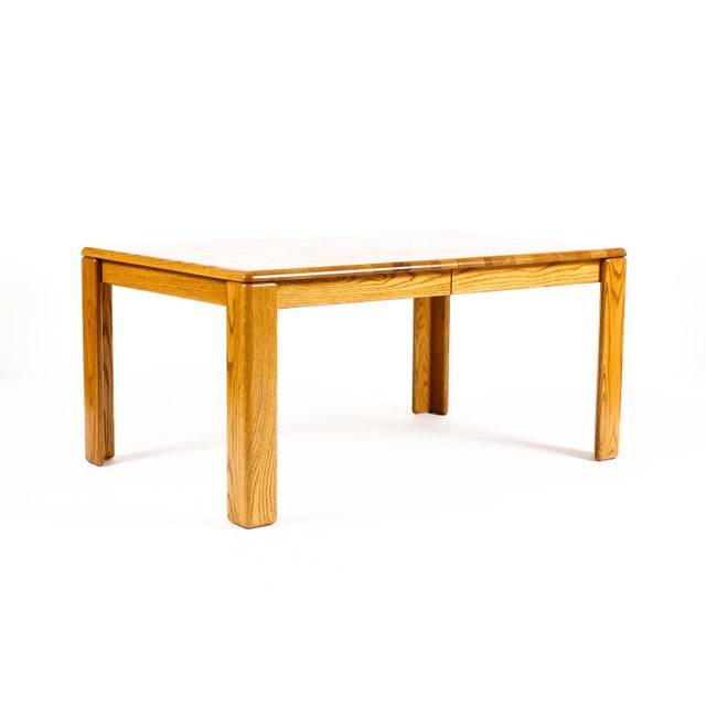 Glenn of California Vintage Mid Century 70’s Chunky White Oak Dining Set — Glenn of California — Table + 6 Chairs For Sale - Image 4 of 17