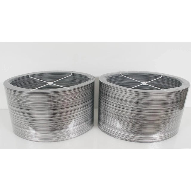 American Mutual Sunset Modernist Aluminum Pair of Table Lamps For Sale - Image 17 of 18