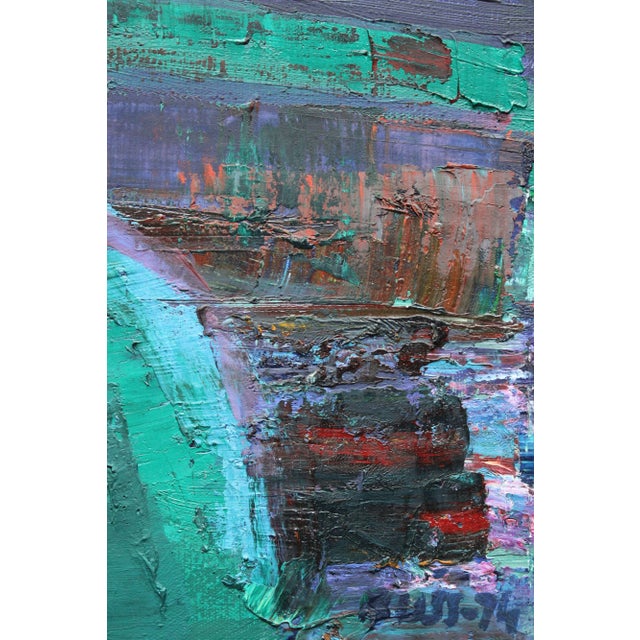 Modern Valdis Bush, Millennium, 1976, Oil on Canvas For Sale - Image 3 of 9