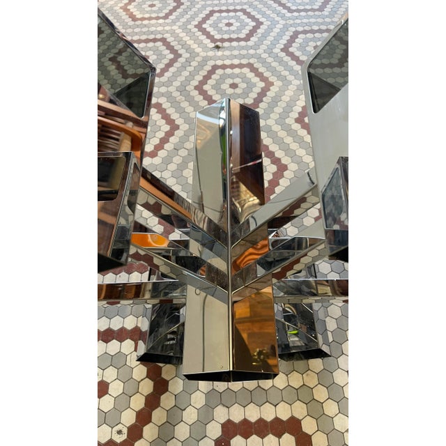 Chrome Vintage 1970’s Mid Century Fredrick Ramond Chrome Chandelier For Sale - Image 8 of 10