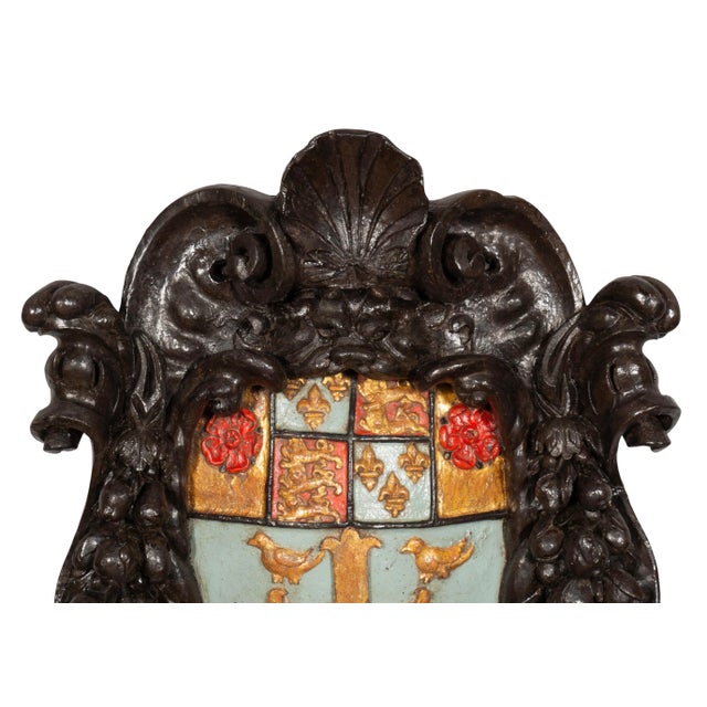 17th Century Charles II Carved Crest of the Arms of Westminster School For Sale - Image 5 of 11