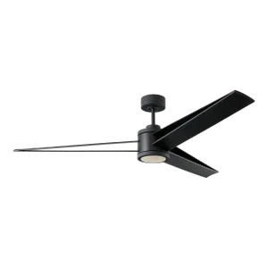 Visual Comfort Fan Armstrong 60" LED Ceiling Fan in Midnight Black