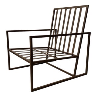 New Outdoor Armchair in Wrought Iron For Sale