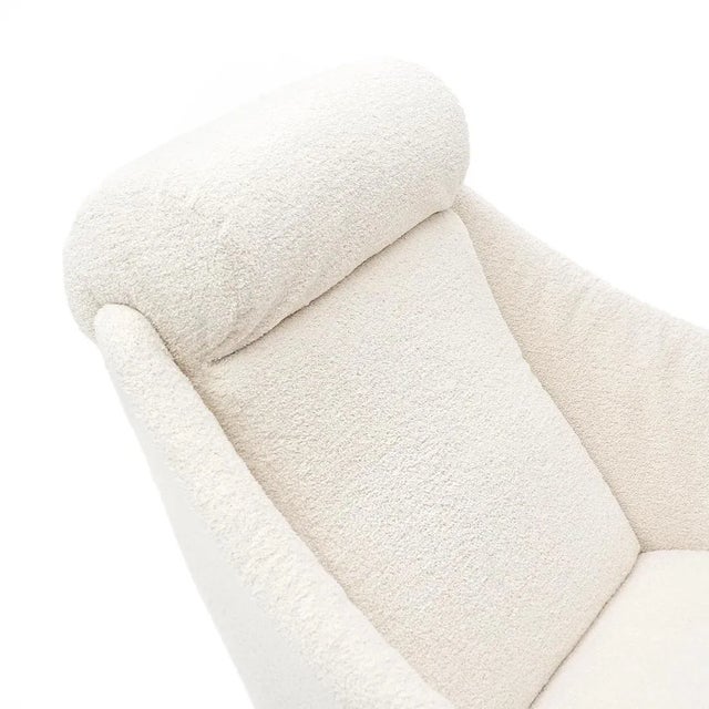 White Bouclé Armchairs, 1950s, Set of 2 For Sale - Image 11 of 16