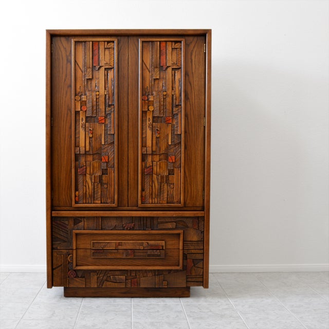 Iconic and Stunning - Lane "Pueblo" Armoire / Gentleman's Chest in Near-Mint Condition. Often attributed to the famed...