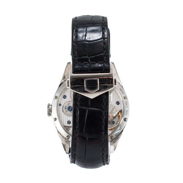 Tag Heuer Carrera 43mm wv3010.eb0025 Black Dial Steel Manual Wind Watch For Sale In Houston - Image 6 of 9