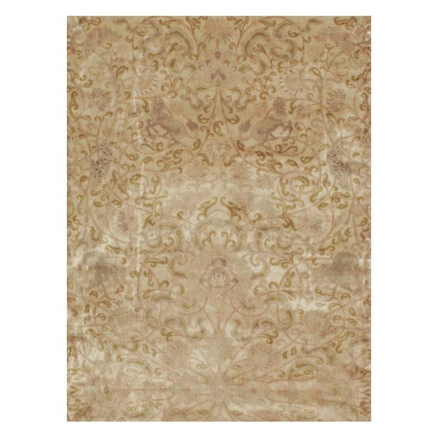 A vintage Indian Lahore large room size carpet handmade during the mid-20th century. Measures: 13' 2" x 16' 1".