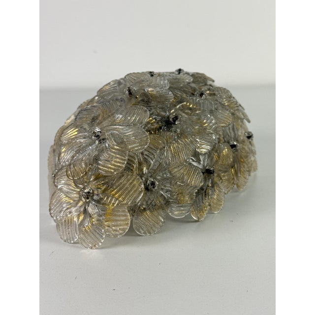 Murano Glass Wall Lamp in the style of Barovier & Toso, 1950s For Sale - Image 6 of 12