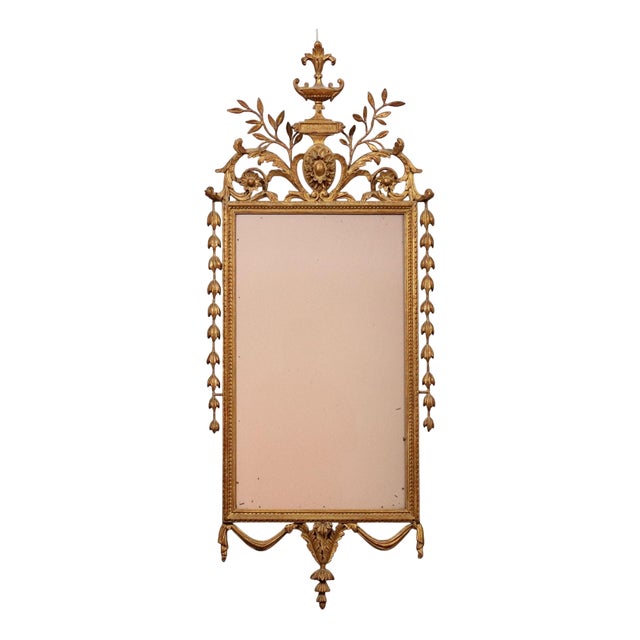 Mirror in Carved and Gilded Wood Frame For Sale