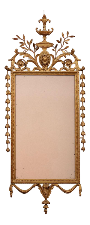 Mirror in Carved and Gilded Wood Frame
