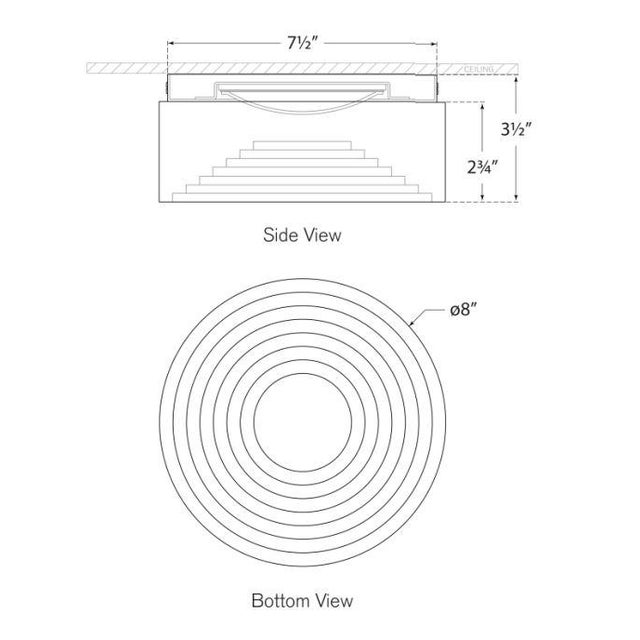 Modern Kelly Wearstler for Visual Comfort Signature Otto Small Flush Mount in Polished Nickel with Alabaster For Sale - Image 3 of 3