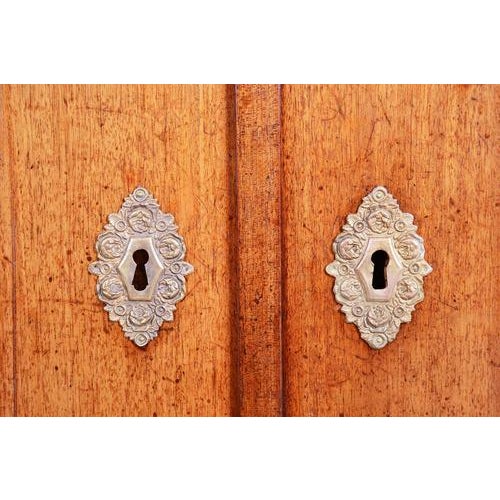 Empire Cabinet in Oak, Spruce, Mahogany Veneer and Brass, Austria, 1810s For Sale - Image 6 of 17