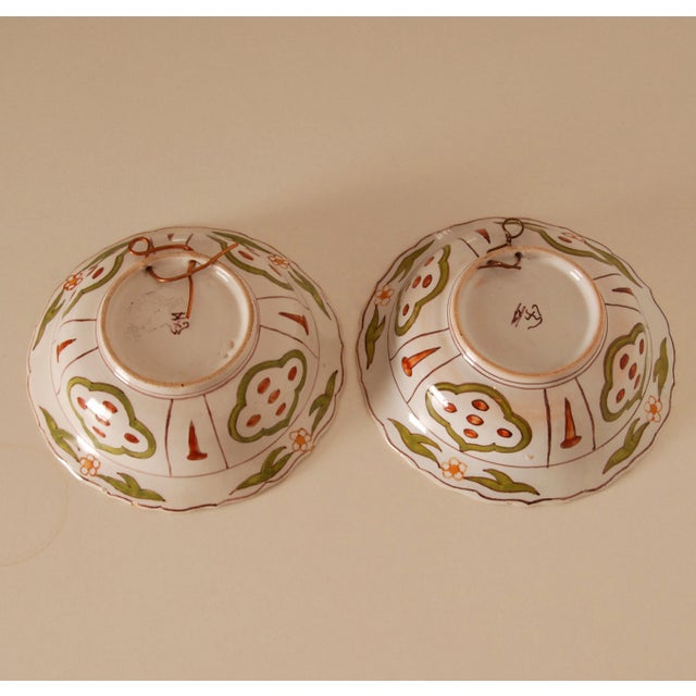 Blue Antique Delft Chinoiserie Bowl Polychrome Chinese Ming Style a Pair For Sale - Image 8 of 11