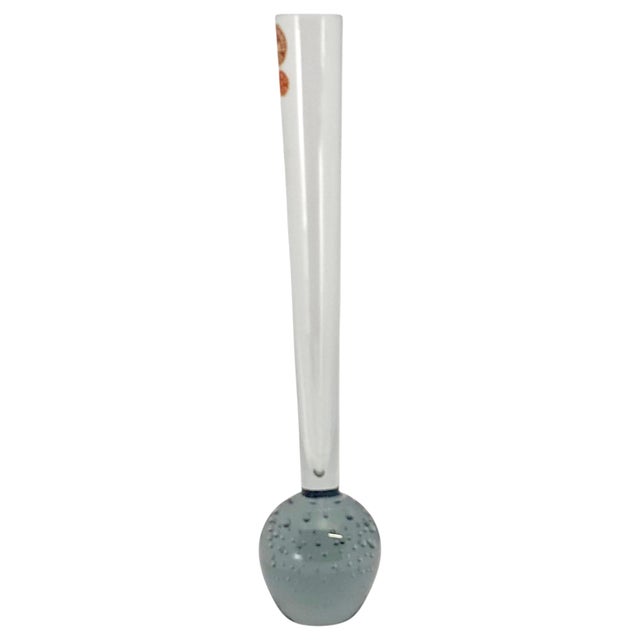 Glass Holmegaard Per Lütken Bubbles Orchid Vase 9.625", Denmark, C. 1952–1965 For Sale - Image 7 of 12