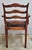 French Country Pair of French Country Mahogany and Upholstered Ladderback Armchairs For Sale - Image 3 of 8