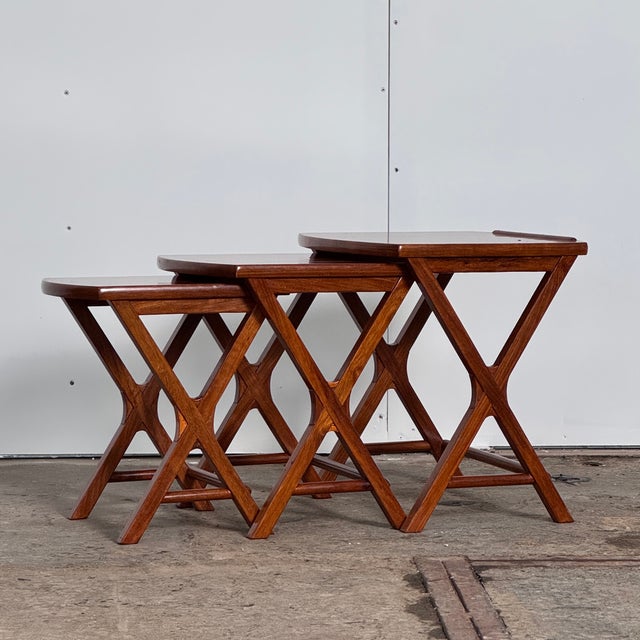 Mid-Century Teak Nesting Tables, 1960s, Set of 3 For Sale - Image 10 of 10