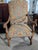 Brown Vintage French Provincial Paisley Upholstered Armchair With Matching Ottoman For Sale - Image 8 of 14