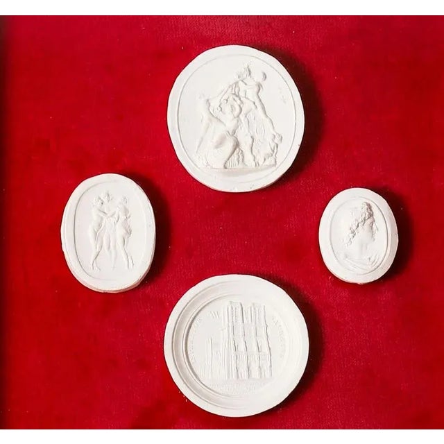 Antique Framed Grand Tour Intaglios by Giovanni Liberotti, 19th Century, Set of 2 For Sale - Image 5 of 12