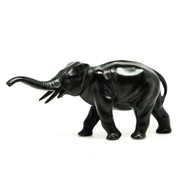 Black Art Deco Figurine with Elephant, Poland, 1930s For Sale - Image 8 of 8