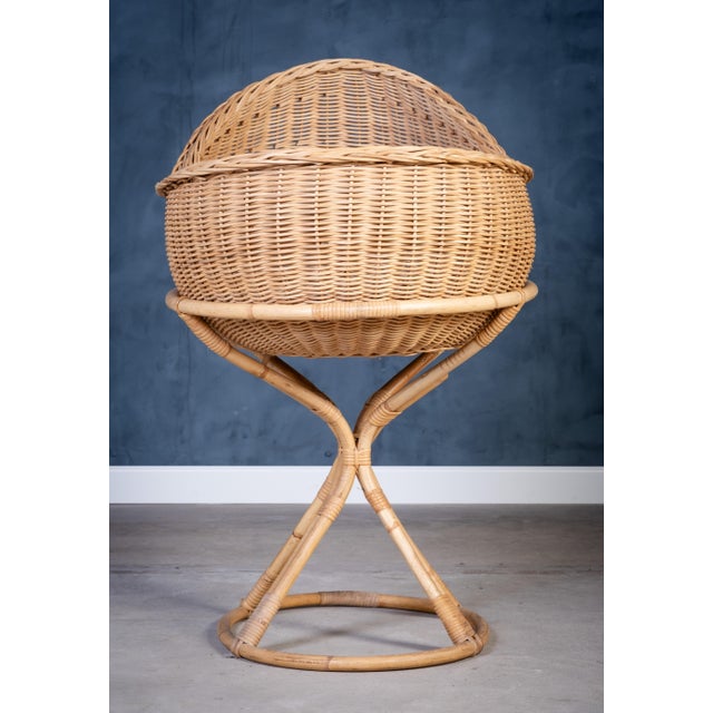 Wood Vintage Baby Cradle by Elin & Jarl Heger, 1960s For Sale - Image 7 of 9