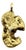 Vintage 22k Gold Nugget Pendant With Pac-Man Resemblance For Sale
