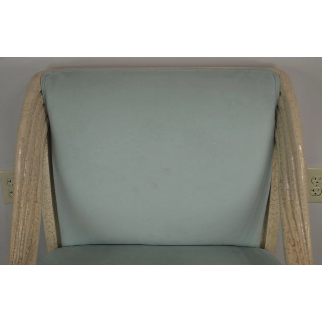 Sky Blue 1980s Postmodern Faux Painted Armchairs For Sale - Image 8 of 13