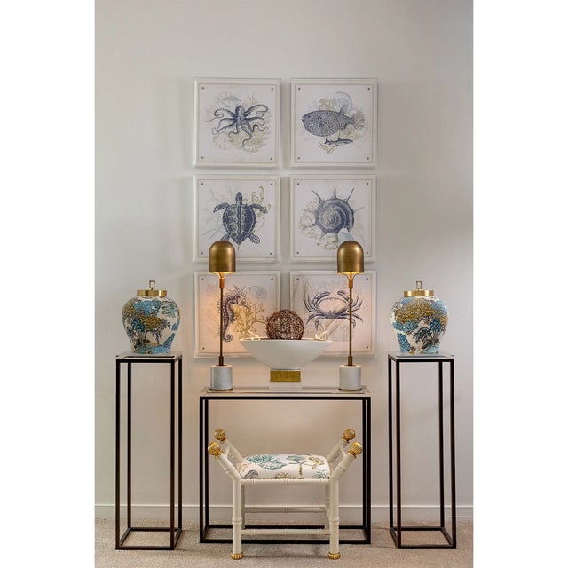 White Boca White Ocean Bamboo Bench For Sale - Image 8 of 9