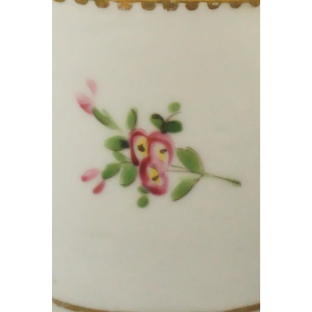 White Antique Porcelain Coffee Cup and Saucer from Meissen Porcelain, Set of 2 For Sale - Image 8 of 18