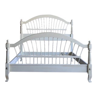 1990s Ethan Allen Wheatback Cal King Bed For Sale