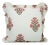 Fabdivine Artisan Block Print Throw Frill Pillow Cover Pink 24x24 Inch Thick Cotton White- Swadesh For Sale