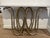 Stylish Console, Gold Snake silhouette body, White marble top. Original Retail 1664. Showroom floor sample.