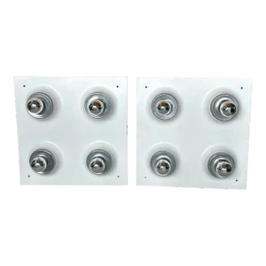 1970s of Four-Light Mod Wall Sconces or Chandeliers, Style of Verner Panton - a Pair