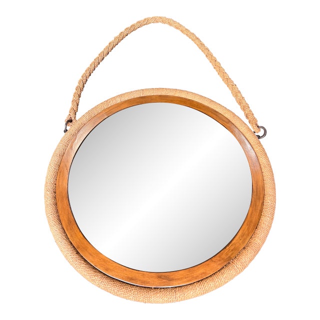 Palecek Rope & Wood Mirror For Sale
