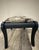 Antique Early 20th Century Victorian Footstool Black With Cat Tapestry Upholstered Cushion For Sale - Image 9 of 9