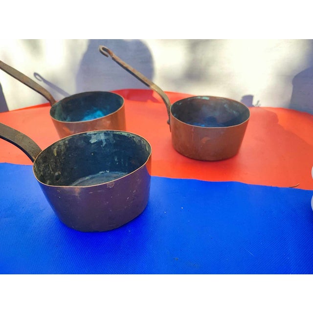 Vintage Copper Pans, 1920s, Set of 3 For Sale - Image 6 of 6