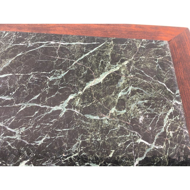 Louis XVI Style Marble, Brass & Wood Coffee Table, 1980s For Sale - Image 6 of 18