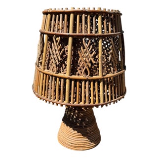 Spanish Rattan Lamp For Sale