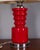 Modern Vintage Italian Red Ceramic Table Lamp, 1970s For Sale - Image 3 of 6