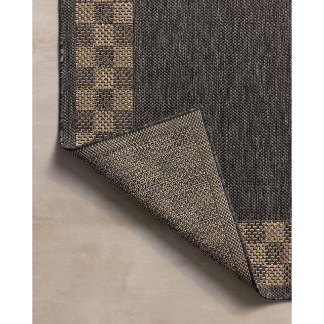 Chris Loves Julia x Loloi Providence Charcoal / Natural 18" x 18" Sample Rug For Sale In Dallas - Image 6 of 6