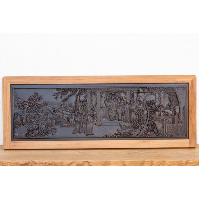 Black Vintage Chinese Courtyard Wall Carving For Sale - Image 8 of 8