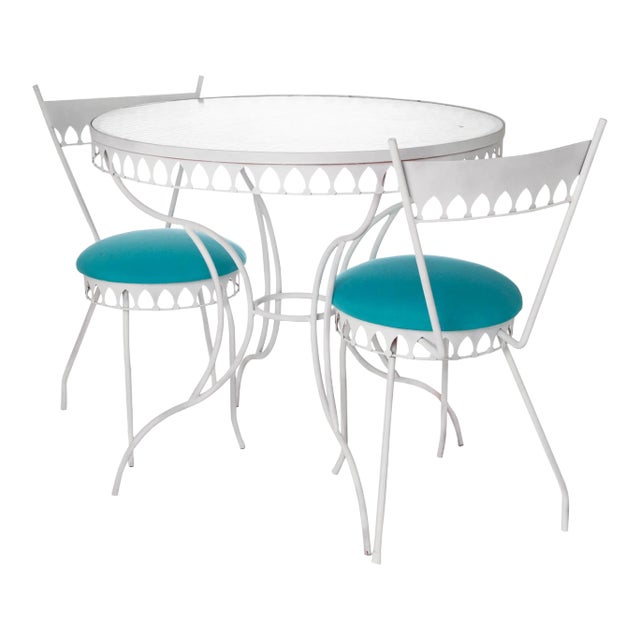 Diminutive Moorish Style Cafe Set, 3 Pc Set For Sale